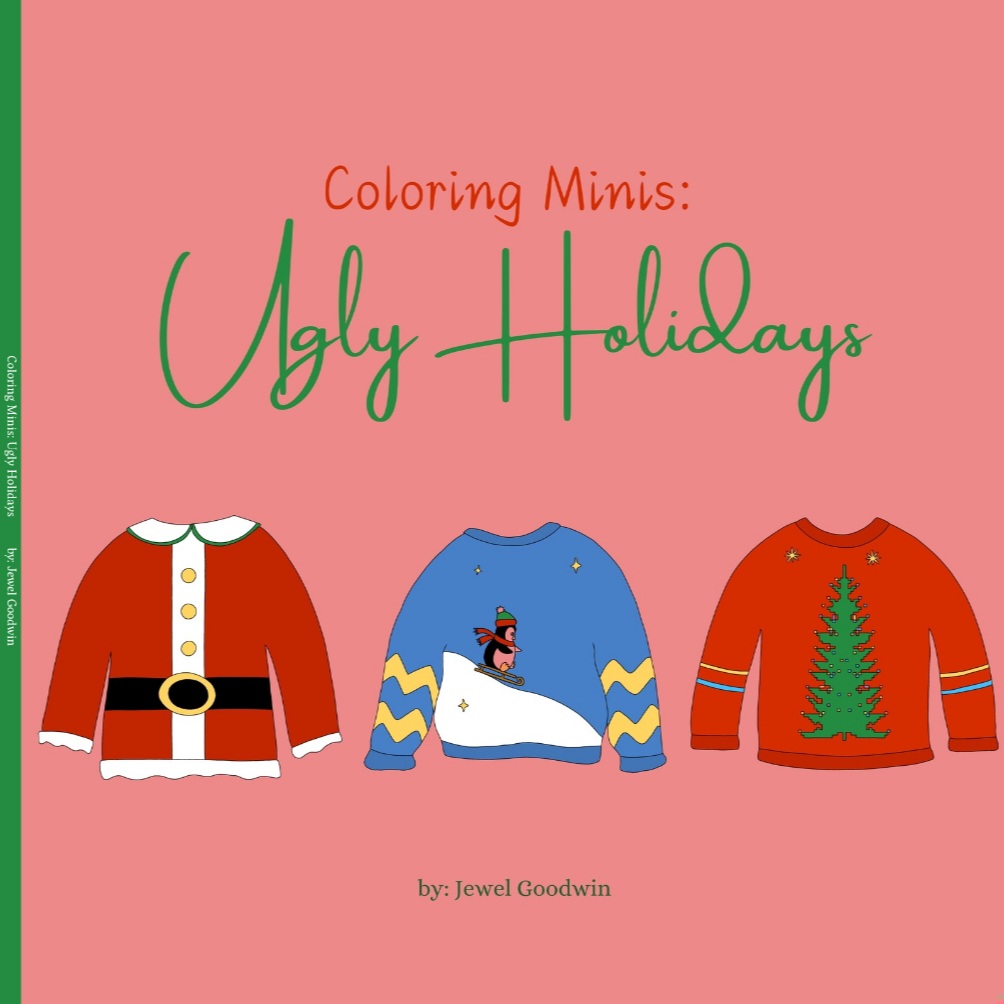 Ugly Holiday Sweaters Downloadable coloring book on PDF 
