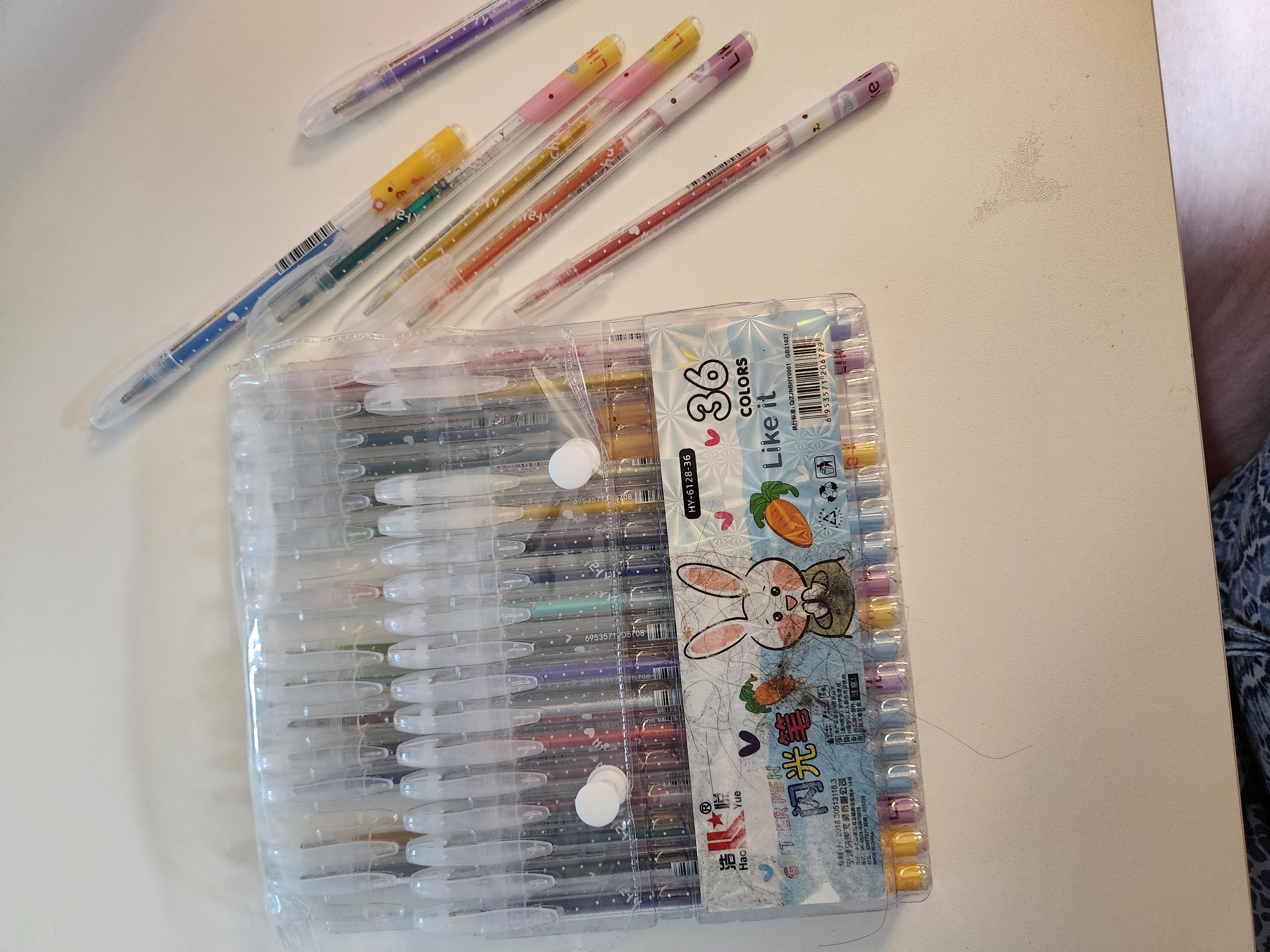 Glitter gel pens from China review