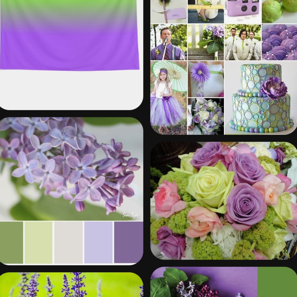 Lime green and lilac look lovely together