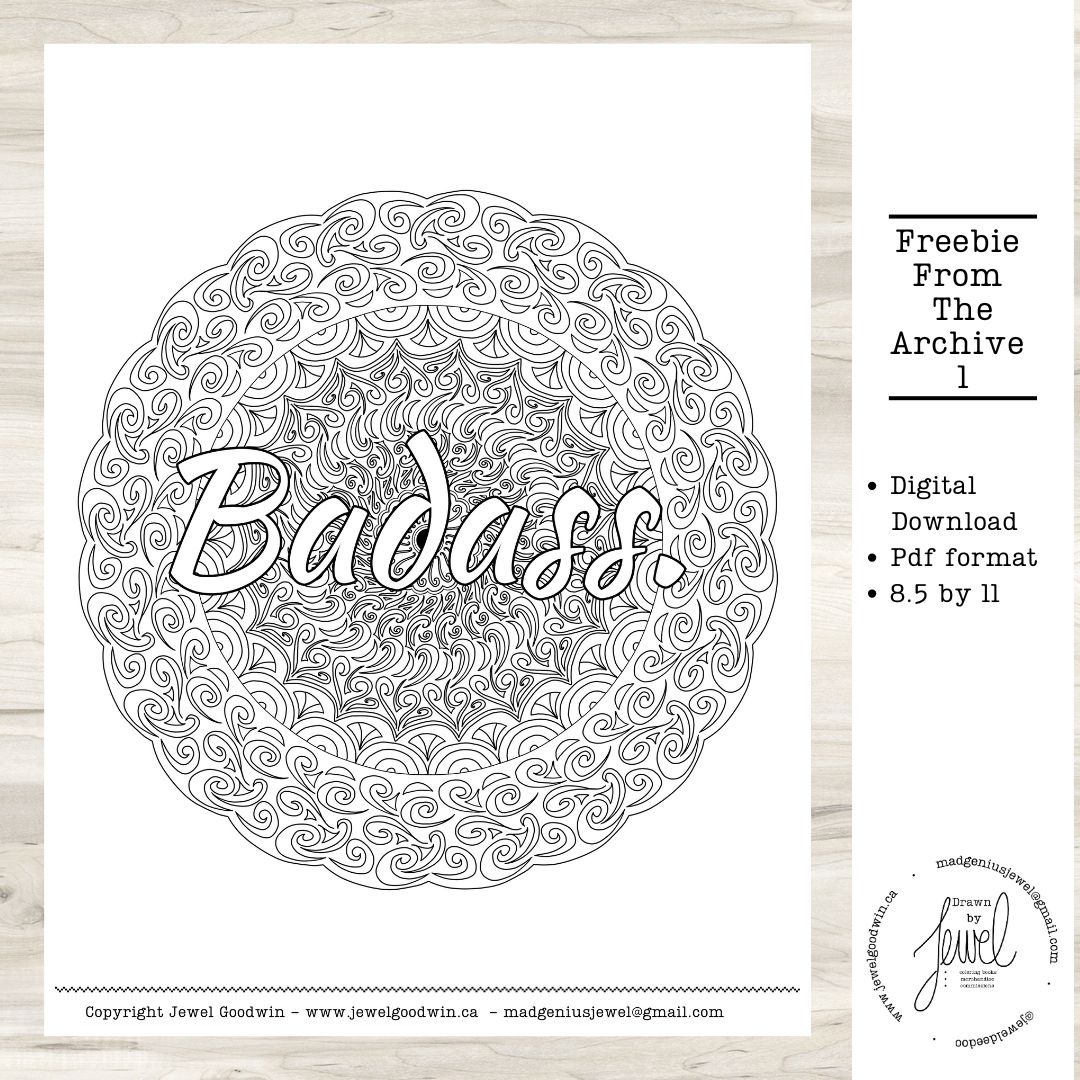 Badass Free Mandala Coloring download 
