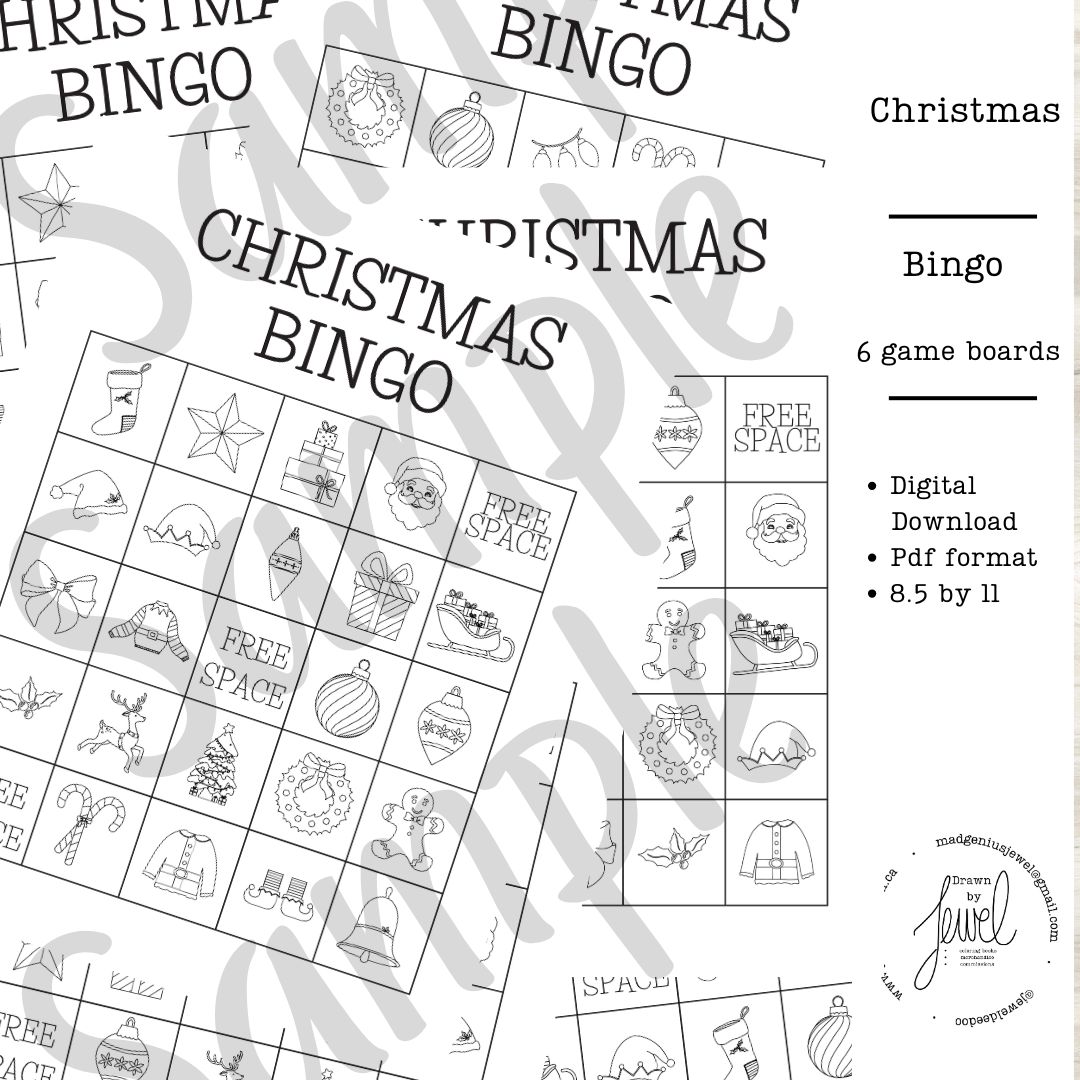 christmas printable bingo