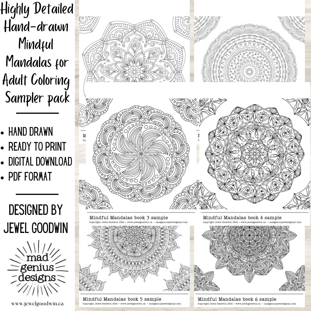 Highly Detailed Mandalas Coloring Page Free Download